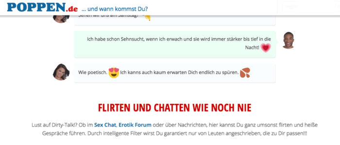 Sex Chat kostenlos – warum Poppen.de so viel Spaß macht