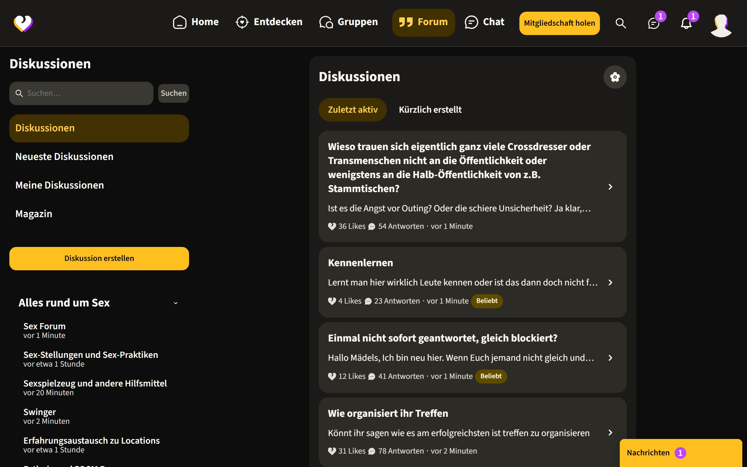 Das Sex-Forum der Poppen.de-Community